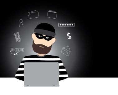 Vektör bilgisayar hacker tasarımı