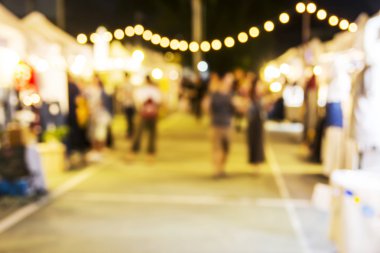 Soyut bulanık ışıkları gece Pazarı'na
