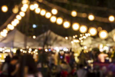 Soyut bulanık ışıkları gece Pazarı'na