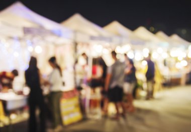 Soyut bulanık ışıkları gece Pazarı'na