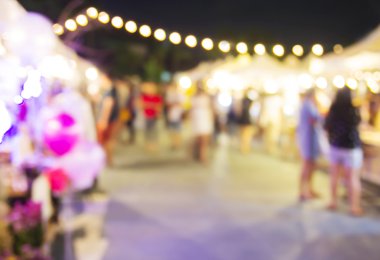 Soyut bulanık ışıkları gece Pazarı'na