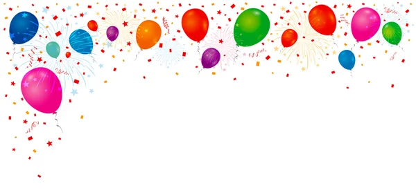 Balonlar ve havai fişek arka plan