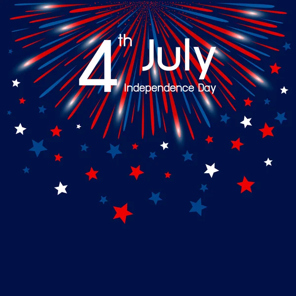 Vector firework 4th of july american independence day — Stock Vector