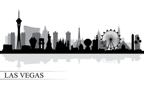 Las Vegas şehir manzarası siluet arka plan — Stok Vektör