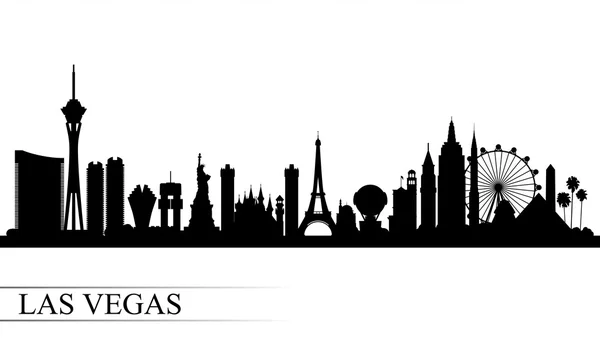 Las Vegas stad skyline van silhouet achtergrond — Stockvector