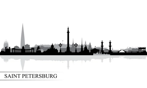 San Petersburgo Skyline Silueta Fondo Vector Ilustración — Vector de stock