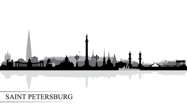 Szentpétervár Város Városkép Sziluett Háttér Vektor Illusztráció Jogdíjmentes Stock Illusztrációk