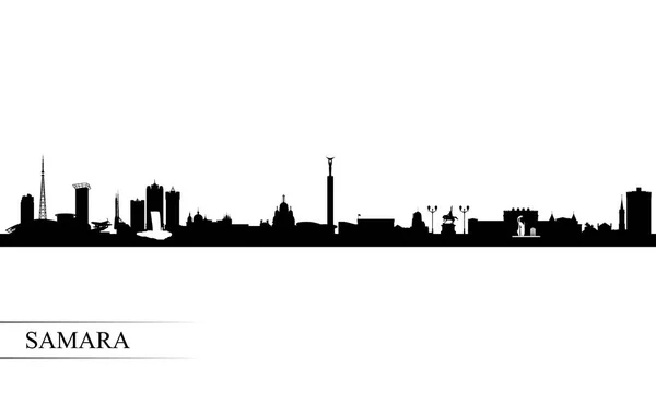 Samara Város Városkép Sziluett Háttér Vektor Illusztráció — Stock Vector
