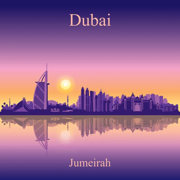 Dubai jumeirah silhouette hintergrund — Stockvektor