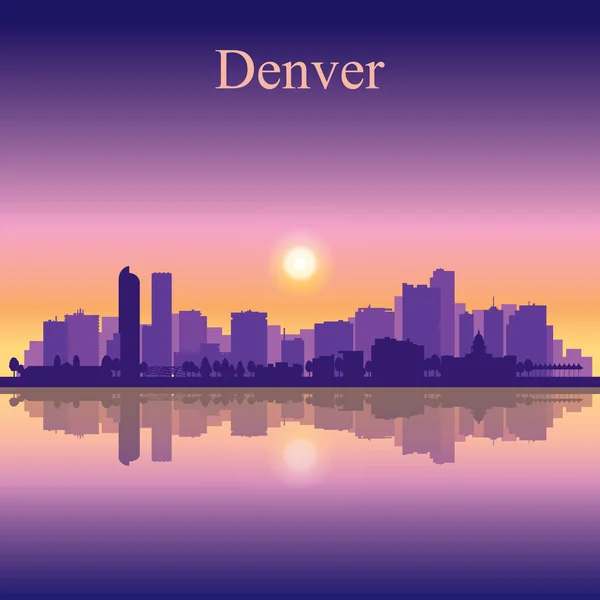 Denver city skyline sylwetka tło — Wektor stockowy