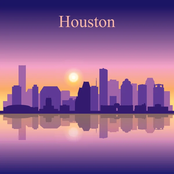 Pozadí silueta panorama města Houston — Stockový vektor