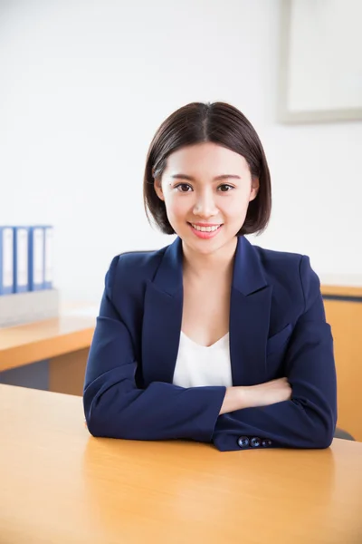 Beautiful young girl chairman — Stock Photo, Image