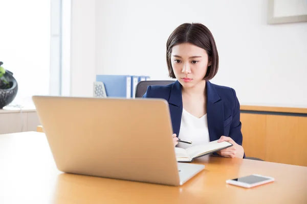 Beautiful young girl chairman — Stock Photo, Image