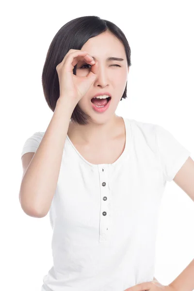 Chinese woman facial expressions — Stock Photo, Image