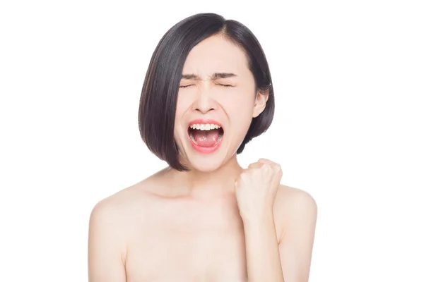 Mulher chinesa expressões faciais — Fotografia de Stock