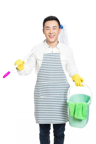 Male cleaner — Stock Photo, Image