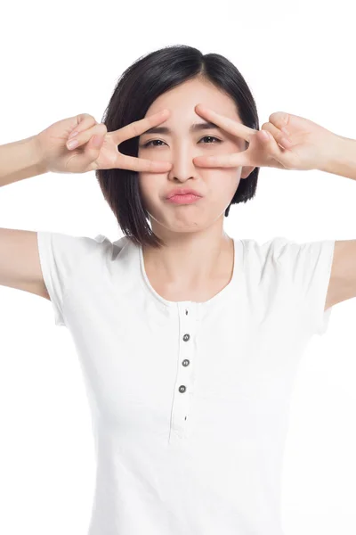 Chinese woman facial expressions — Stock Photo, Image