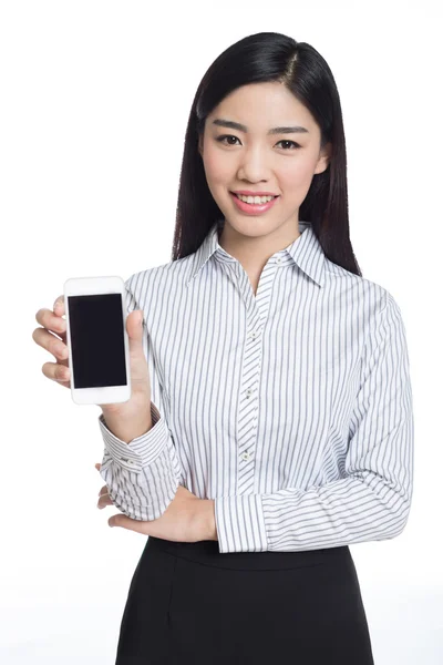 Young happy business woman, chinese — Stock Photo, Image