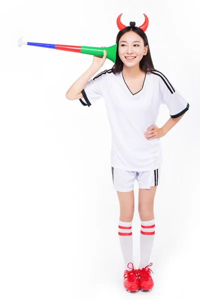 Asian girl cheerleader, chinese — Stock Photo, Image