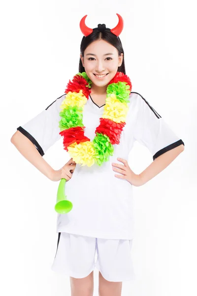 Asiatische Mädchen Cheerleader, chinesisch — Stockfoto