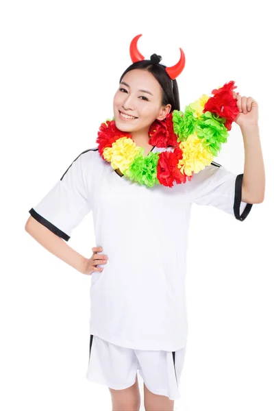 Ragazza asiatica cheerleader, cinese — Foto Stock