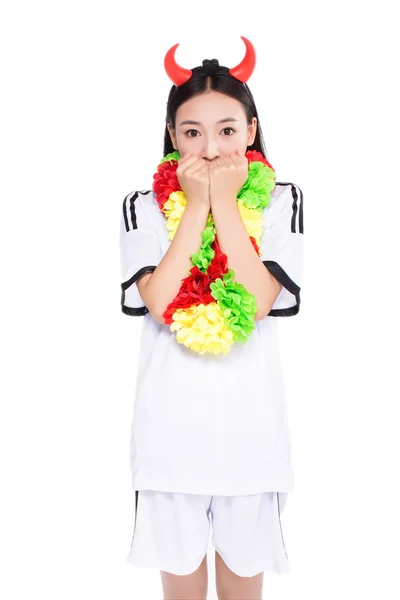 Asian girl cheerleader, chinese — Stock Photo, Image