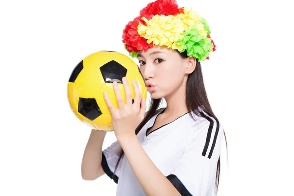 Asian girl cheerleader, chinese — Stock Photo, Image