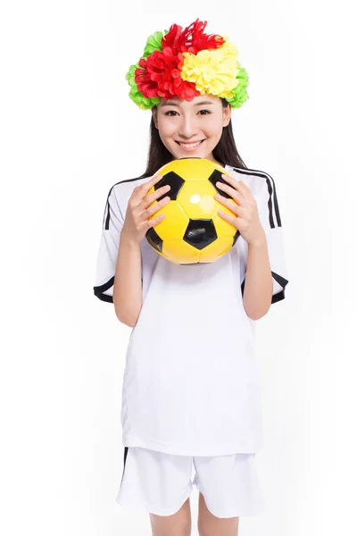 Asian girl cheerleader, chinese — Stock Photo, Image