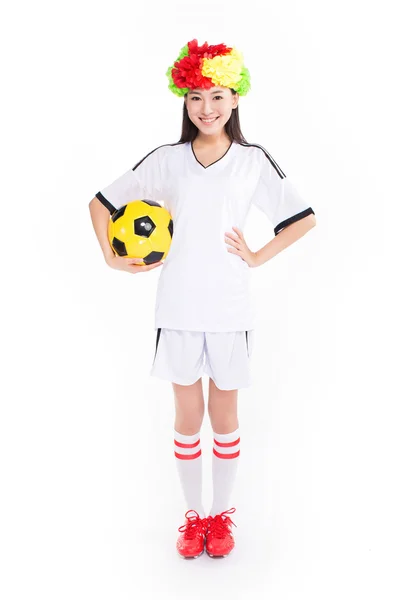 Asian girl cheerleader, chinese — Stock Photo, Image