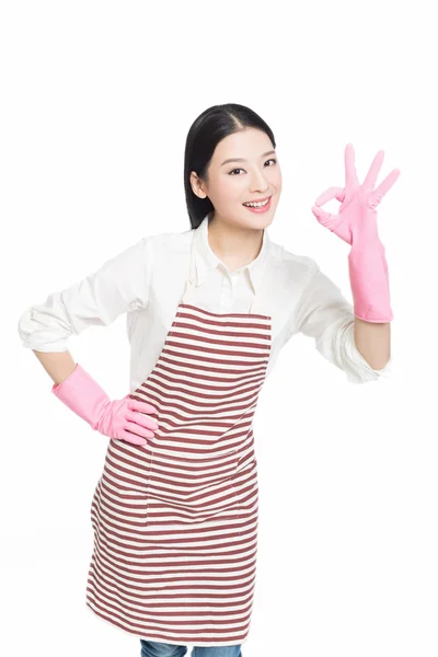 Mulher de limpeza — Fotografia de Stock