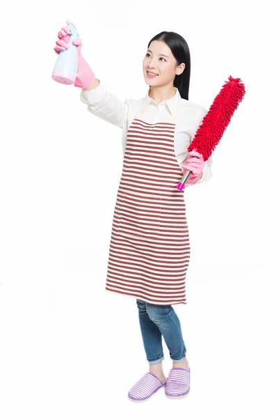 Female cleaner — Stock Photo, Image