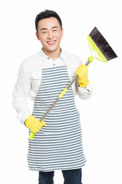 Male cleaner — Stock Photo, Image