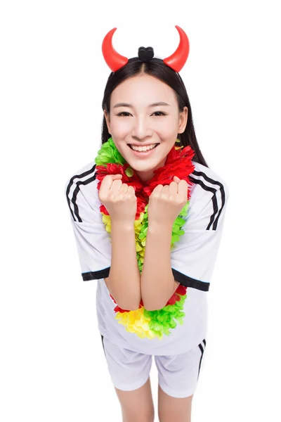 Chica asiática animadora, chinas — Foto de Stock