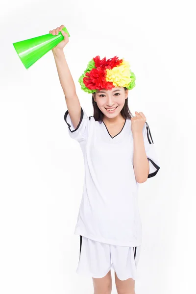 Ragazza asiatica cheerleader, cinese — Foto Stock