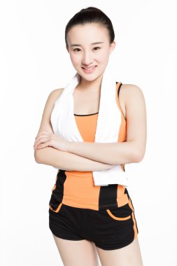 Beyaz stüdyo çekim kadın