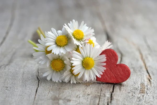 Çiçek ve kalp aşk için.