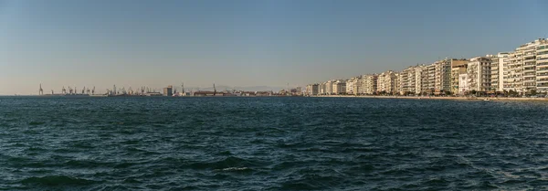 Панорамный вид на порт Салоники — стоковое фото