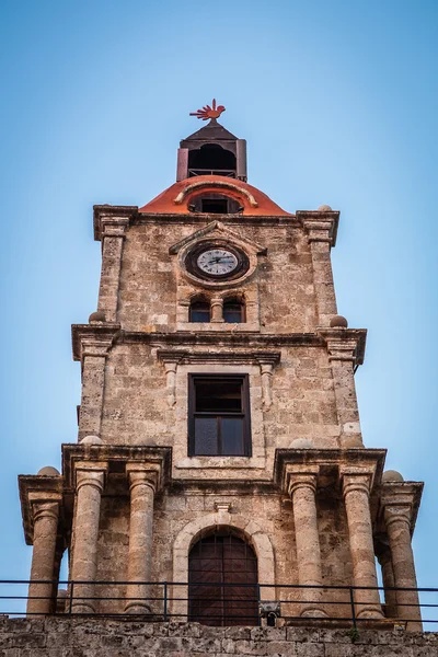 Roloi Clock Tower, Rhodos, Grekland — Stockfoto