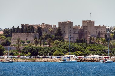 Old City Rodos adasının göster denizden