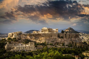 Parthenon temple on Athenian Acropolis, Athens, Greece clipart