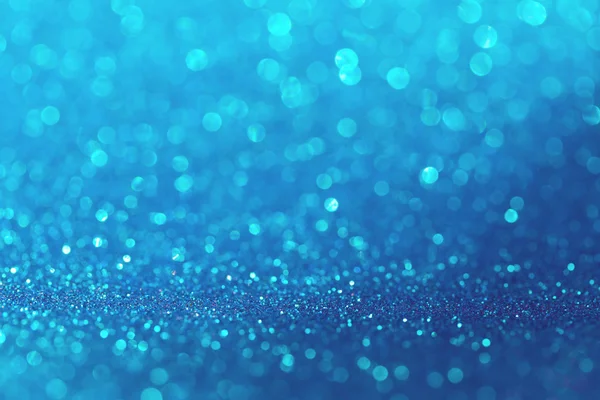 Blu glitter bokeh sfondo — Foto Stock