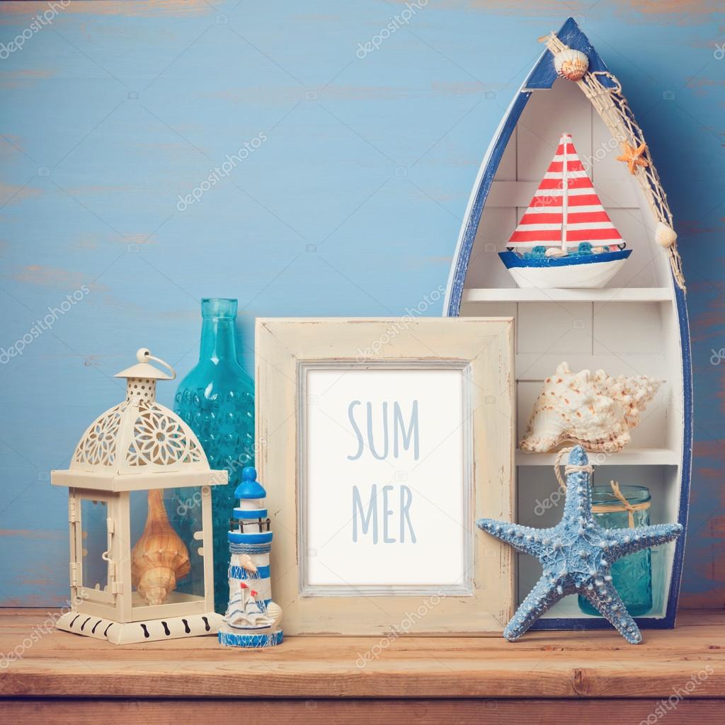 Home marine decor objects — Stock Photo © maglara 108870800