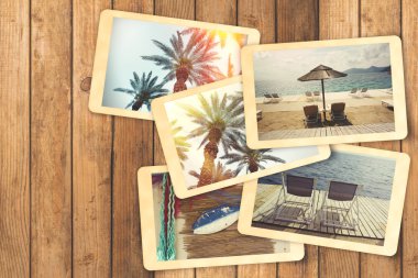 Summer holiday vacation photo album clipart