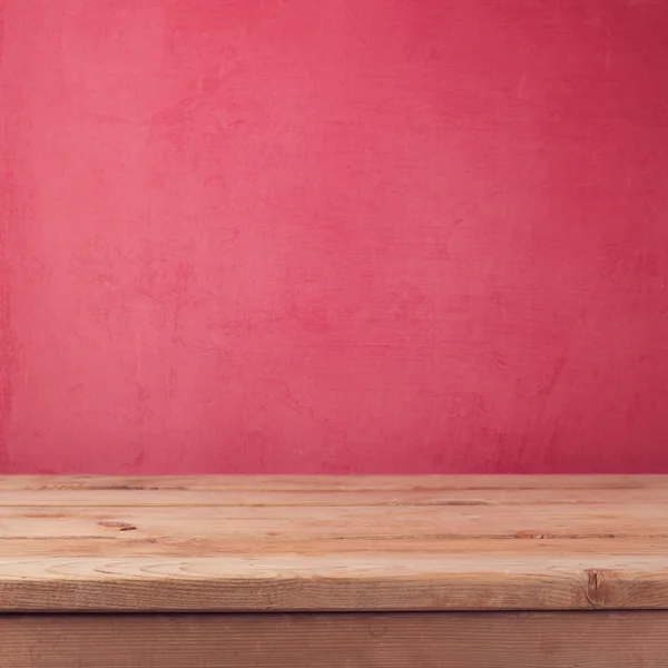 Mesa de cubierta de madera vacía — Foto de Stock