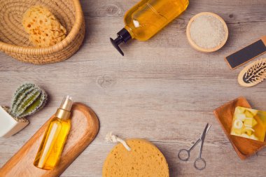 Çorba ve yağ Spa arka plan