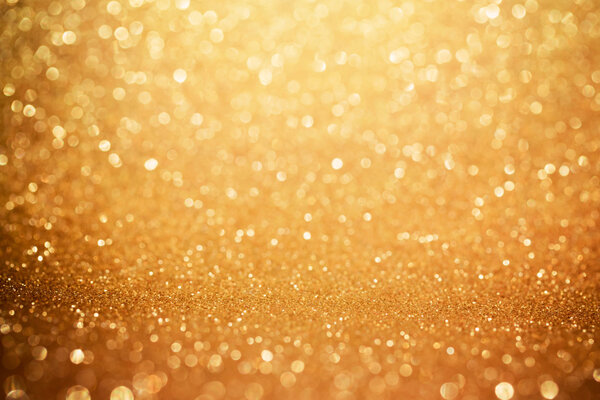 Golden glitter bokeh background