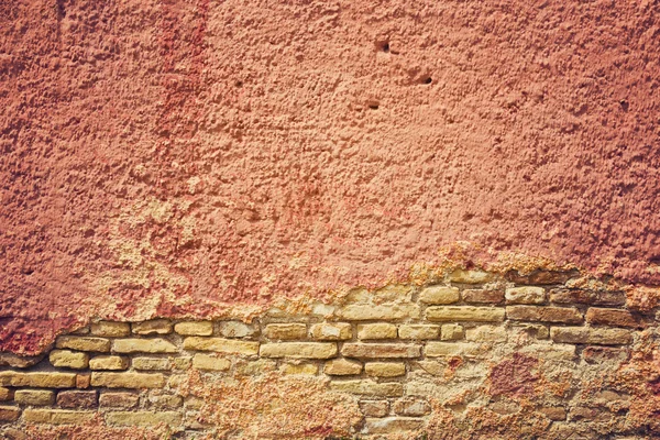 Pared roja vintage y ladrillos — Foto de Stock