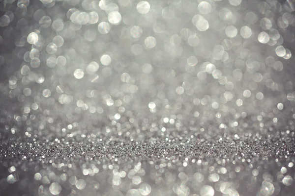 Zilver glitter bokeh achtergrond — Stockfoto