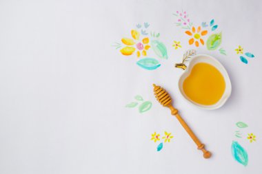 honey and watercolor drawings clipart