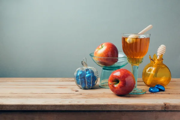 Honig, Äpfel und Schokolade — Stockfoto